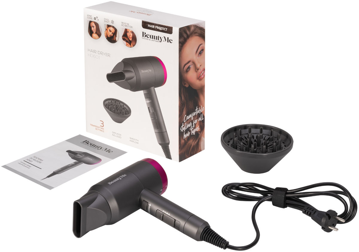 Suszarka BEAUTYME Hair Protect HD601 elementy zestaw