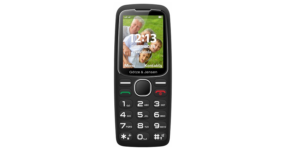 Telefon GÖTZE & JENSEN GFE301 Czarny widok front ogólny