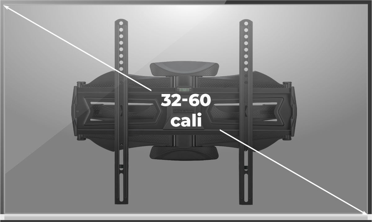 UCHWYT GOTZE & JENSEN DO TV 32-60 TM3630FMS PEŁNA REGULACJA rozmiar vesa