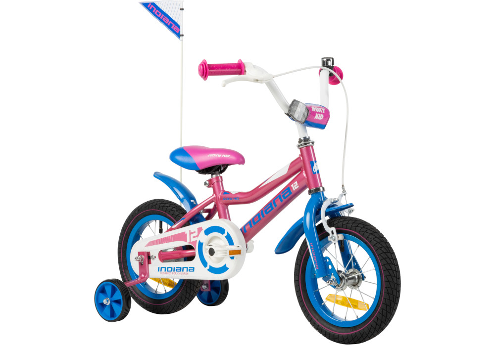 Rower INDIANA Roxy Kid 12 różowy oryginalnym sportowy wyglądem solidną konstrukcją dla dziewczynek 2-4 lat