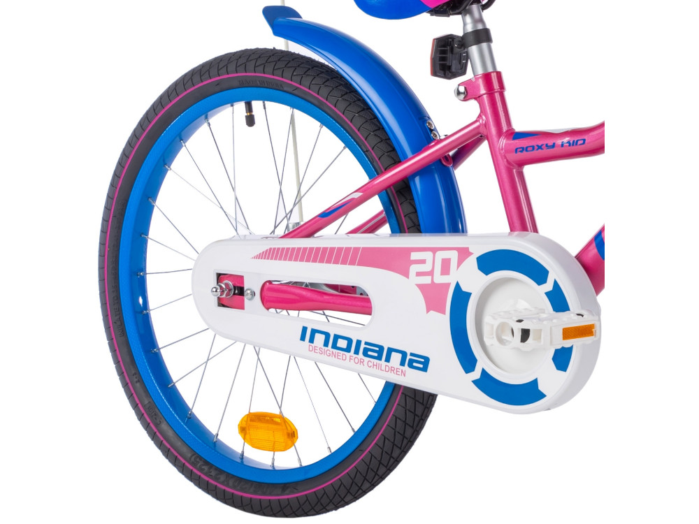 Rower INDIANA Roxy Kid 20 różowy koła 20 cali aluminiowe obręcze wysokiej jakości opony błotniki osłona na łańcuch