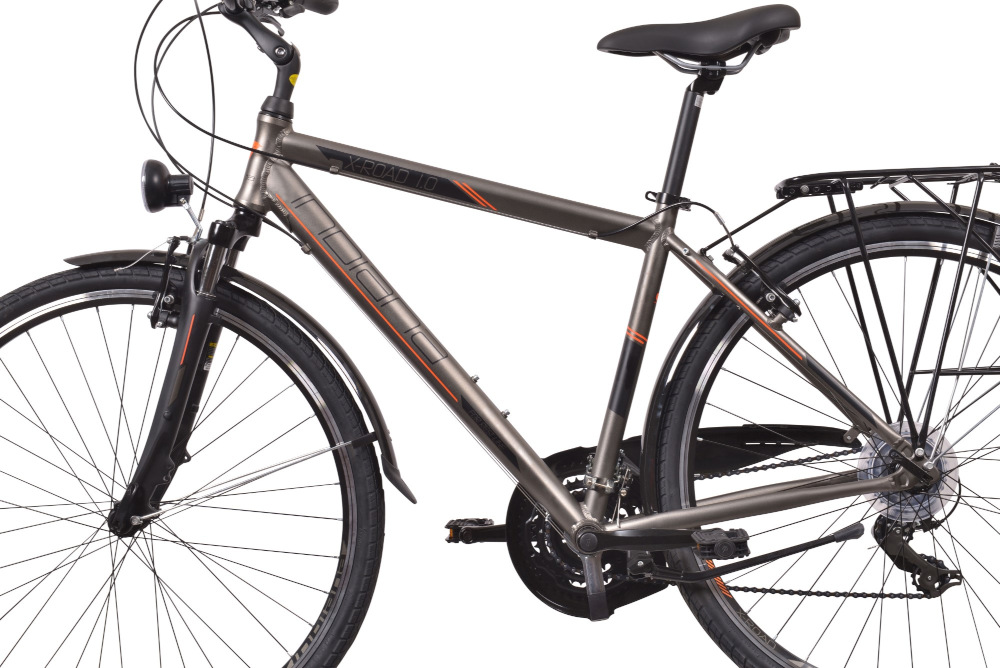 Rower trekkingowy INDIANA X-Road 1.0 M21 28 cali męski Brązowy rama aluminiowa 21-calowa rower lekki zwinny odporny na korozję w brązowym kolorze wybór rozmiaru ramy Twój wzrost mierzony w zrelaksowanej pozycji typ roweru dla osób o wzroście od 1808 do 190 cm 