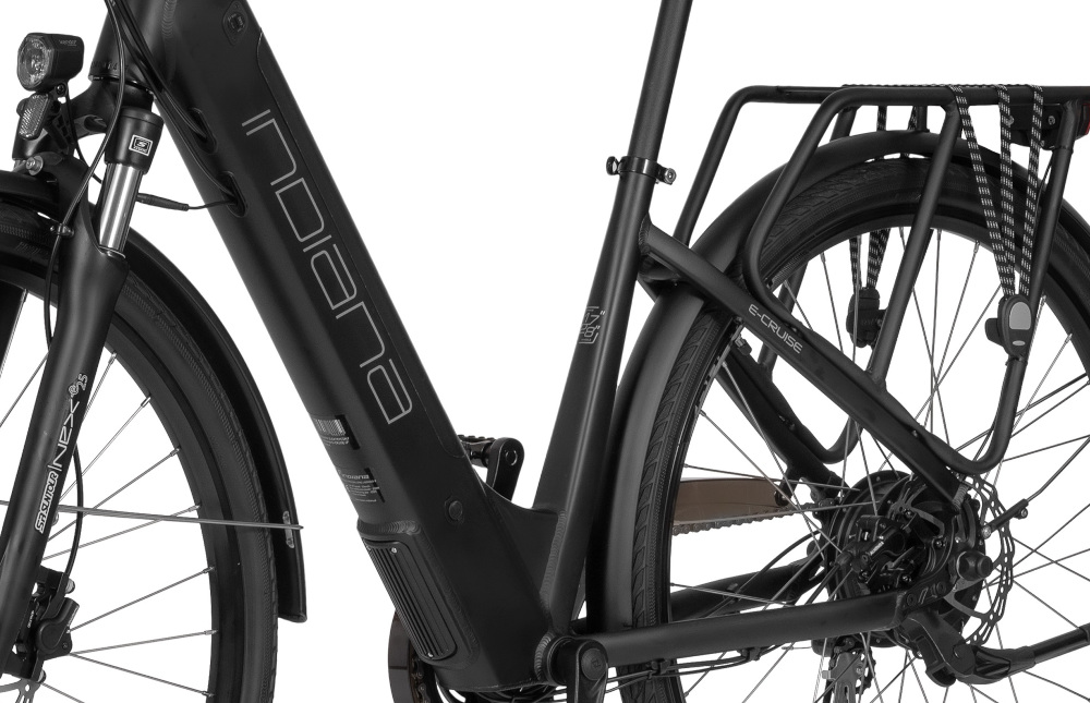 Rower elektryczny INDIANA E-Cruise D19 28 cali damski Czarny rama aluminiowa 19-caowa odporna na korozję rower bardzo zwinny lekki łatwo go podnieść wybór rozmiaru ramy Twój wzrost mierzony w zrelaksowanej pozycji typ roweru kalkulator rozmiaru ramy