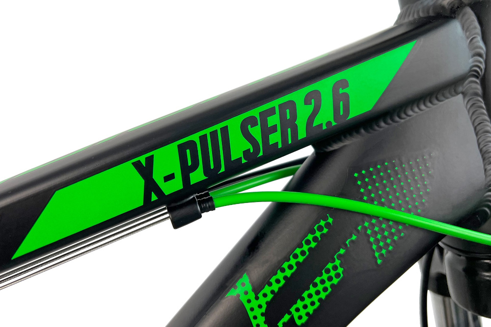 Rower górski MTB INDIANA X-Pulser 2.6 M15 26 cali męski Czarno-zielony rama odpowiednio dobrany rozmiar 15-calowa aluminiowa odporna na korozje rower bardzo zwinny lekki latwo go podniesc wybor rozmiaru ramy Twoj wzrost mierzony w zrelaksowanej pozycji typ roweru dla osob o wzroscie od 154 do 165 cm