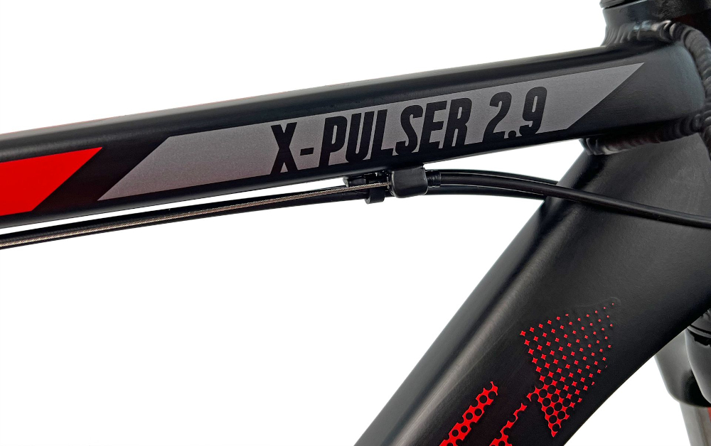 Rower górski MTB INDIANA X-Pulser 2.9 M23 29 cali męski Czarno-czerwony rama 23-calowa aluminiowa odporna na korozje rower jest zwinny lekki latwo go podniesc wybor rozmiaru ramy Twoj wzrost mierzony w zrelaksowanej pozycji typ roweru dla osob o wzroscie od 190 do 200 cm