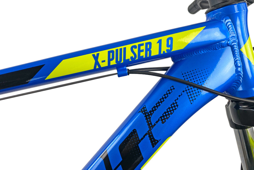 Rower górski MTB INDIANA X-Pulser 1.9 M21 29 cali męski Niebiesko-żółty rama 21-calowa aluminiowa odporna na korozje rower jest zwinny lekki latwo go podniesc wybor rozmiaru ramy Twoj wzrost mierzony w zrelaksowanej pozycji typ roweru dla osob o wzroscie od 180 do 190 cm
