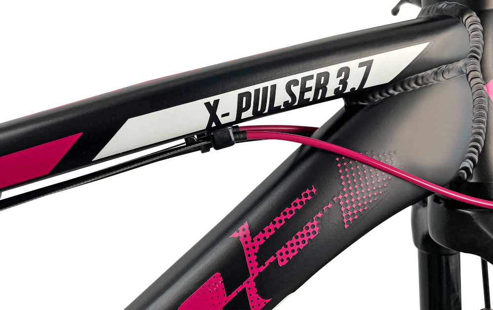 Rower górski MTB INDIANA X-Pulser 3.7 D21 27.5 cala damski Czarno-różowy rama 21-calowa aluminiowa odporna na korozje rower jest zwinny lekki latwo go podniesc wybor rozmiaru ramy Twoj wzrost mierzony w zrelaksowanej pozycji typ roweru dla osob o wzroscie od 180 do 190 cm