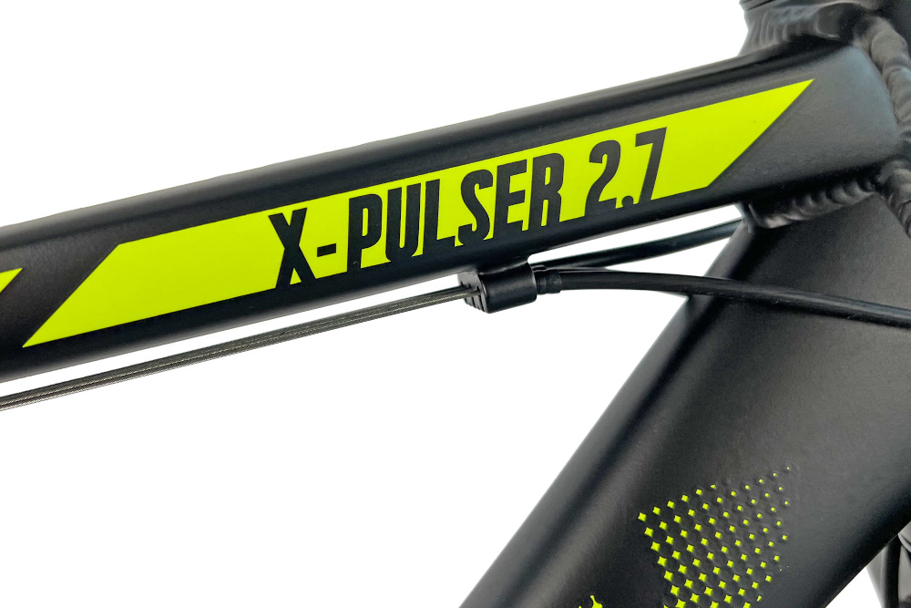 Rower górski MTB INDIANA X-Pulser 2.7 M21 27.5 cala Czarno-żółty rama odpowiednio dobrany rozmiar 17-calowa aluminiowa odporna na korozje rower bardzo zwinny lekki latwo go podniesc wybor rozmiaru ramy Twoj wzrost mierzony w zrelaksowanej pozycji typ roweru dla osob o wzroscie od 180 do 190 cm