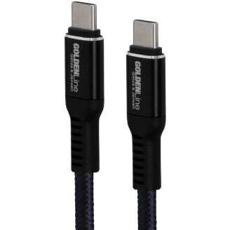 Kabel USB Typ C - USB Typ C GÖTZE & JENSEN Golden Line 2m Czarny