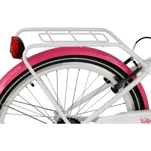 Rower młodzieżowy Moena 24 cale dla dziewczynki Biało-różowy 2020 #13