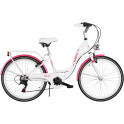 Rower młodzieżowy Moena 24 cale dla dziewczynki Biało-różowy 2020 #2