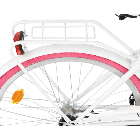 Rower miejski Moena OS3B 28 cali damski Biało-różowy 2021 #3