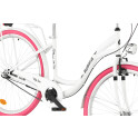 Rower miejski Moena OS3B 28 cali damski Biało-różowy 2021 #16