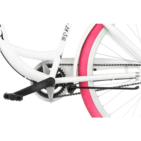 Rower miejski Moena OS3B 28 cali damski Biało-różowy 2021 #18