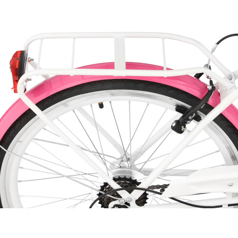 Rower młodzieżowy Moena 24 cali dla dziewczynki Biało-różowy 2022 #11