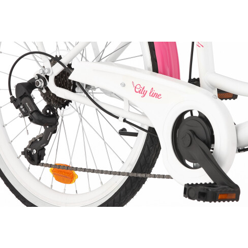 Rower młodzieżowy Moena 24 cali dla dziewczynki Biało-różowy 2022 #14