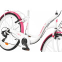 Rower młodzieżowy Moena 24 cali dla dziewczynki Biało-różowy 2022 #15