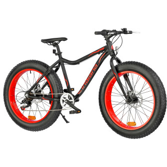 Fat Bike M18 24 cale męski Czarno-czerwony 2021