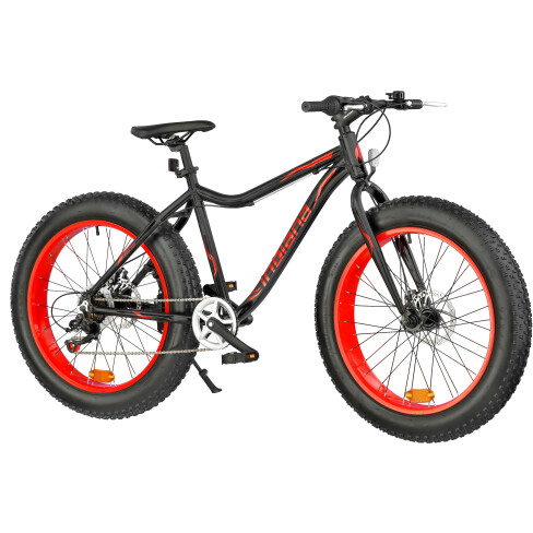Fat Bike M18 24 cale męski Czarno-czerwony 2021 #1